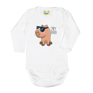 Body długi rękaw Capybara białe