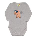 Body długi rękaw Capybara szary