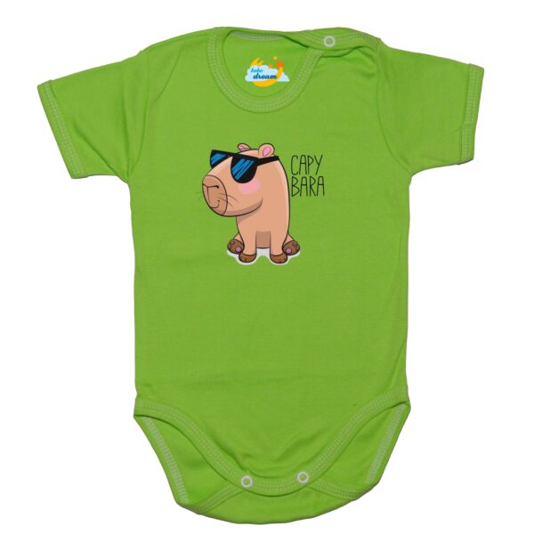 Body krótki rękaw Capybara zielone