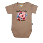 Body krótki rękaw Kocham Cię MAMUSIU beżowe