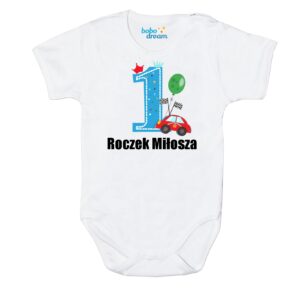 Body Moje Pierwsze urodziny Roczek Autko z balonikami