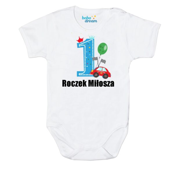 Body Moje Pierwsze urodziny Roczek Autko z balonikami
