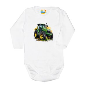 Body długi rękaw Traktor John Deere białe