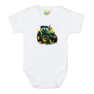 Body krótki rękaw Traktor John Deere białe