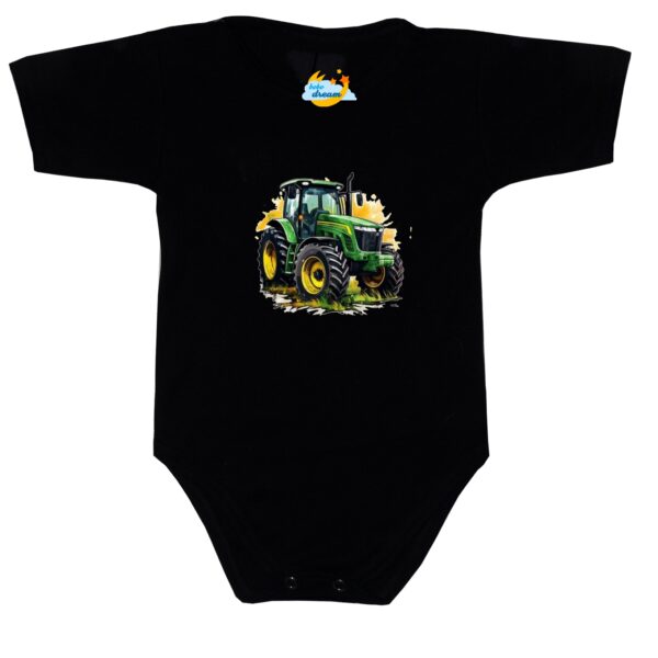 Body krótki rękaw Traktor John Deere czarne