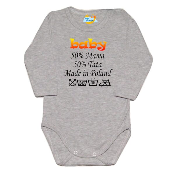 Body 50% mama 50% tata BABY szare