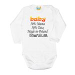 Body 50% mama 50% tata BABY białe