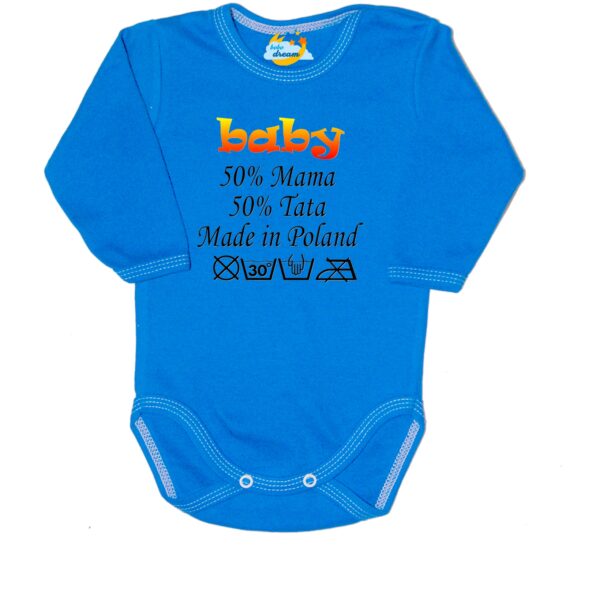 Body 50% mama 50% tata BABY niebieski