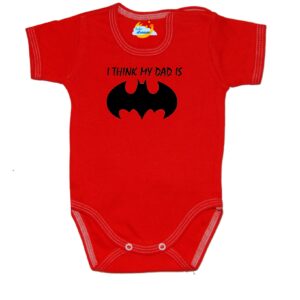 Body mój Tata jest super bohaterem BATMAN czerwone