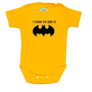 Body mój Tata jest super bohaterem BATMAN żółte