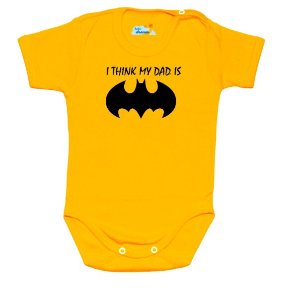 Body mój Tata jest super bohaterem BATMAN żółte