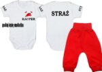 Komplet dziecięcy zestaw niemowlęcy STRAŻ body + spodnie