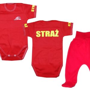 Komplet dziecięcy zestaw niemowlęcy STRAŻ body + półśpioszki
