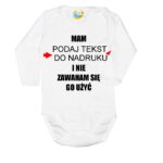 Body niemowlęce Mam i nie zawaham się go użyć z imieniem