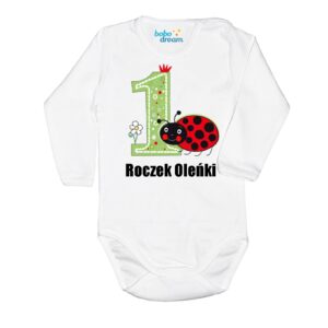 Body długi rękaw na 1 urodziny z imieniem