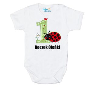 Body długi rękaw na 1 urodziny z imieniem