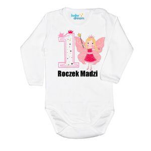 Body długi rękaw na 1 urodziny z imieniem