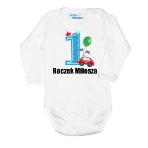 Body długi rękaw na 1 urodziny z imieniem