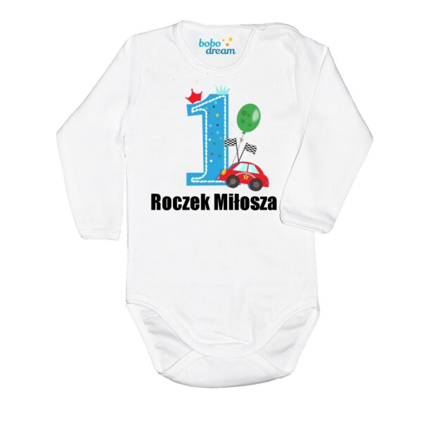 Body długi rękaw na 1 urodziny z imieniem