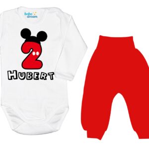 Komplet dziecięcy zestaw body i spodnie 2-ka MICKEY