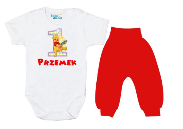 Komplet dziecięcy zestaw body i spodnie  Kubuś ROCZEK