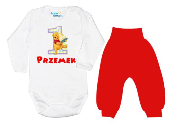 Komplet dziecięcy zestaw body i spodnie  Kubuś ROCZEK