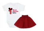 Komplet dziecięcy zestaw body i spódniczka 1-ka MINNIE