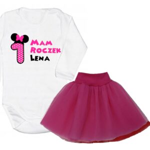 Komplet dziecięcy zestaw body i spódniczka 1-ka MINNIE