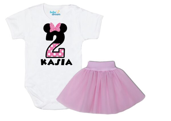 Komplet dziecięcy zestaw body i spódniczka 2-ka MINNIE