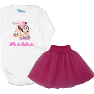 Komplet dziecięcy zestaw body i spódniczka Myszka Minnie