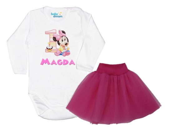 Komplet dziecięcy zestaw body i spódniczka Myszka Minnie