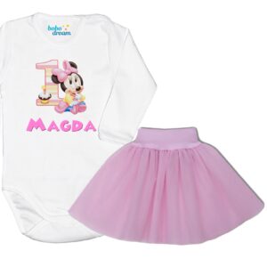 Komplet dziecięcy zestaw body i spódniczka Myszka Minnie