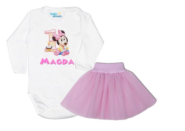 Komplet dziecięcy zestaw body i spódniczka Myszka Minnie