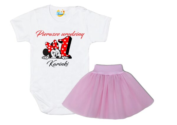 Komplet dziecięcy zestaw body i spódniczka Myszka Minnie