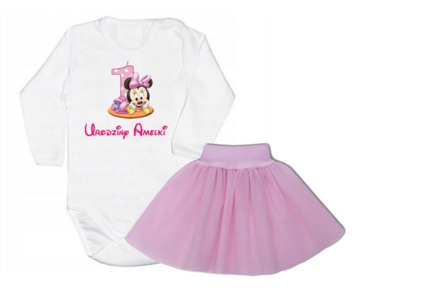 Komplet dziecięcy zestaw body i spódniczka Myszka Minnie