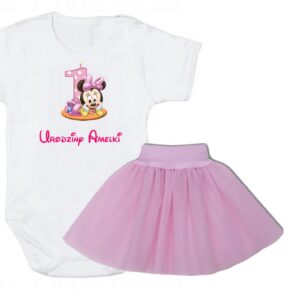 Komplet dziecięcy zestaw body i spódniczka Myszka Minnie