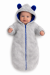 Ciepły Śpiworek Niemowlęcy z Uszkami – Miękki Otulacz od 3 do 6 miesięcy